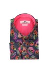Claudio Lugli Mens Blue Skull Shirt
