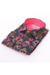 Claudio Lugli Mens Blue Skull Shirt