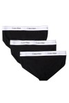 Calvin Klein Mens Black 3 Pack Hip Briefs