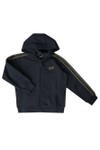 EA7 Emporio Armani Boys Blue Stripe Tape Full Zip Hoody