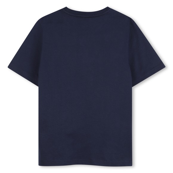 BOSS Boys Blue J53416 Embroidered Logo T Shirt #3