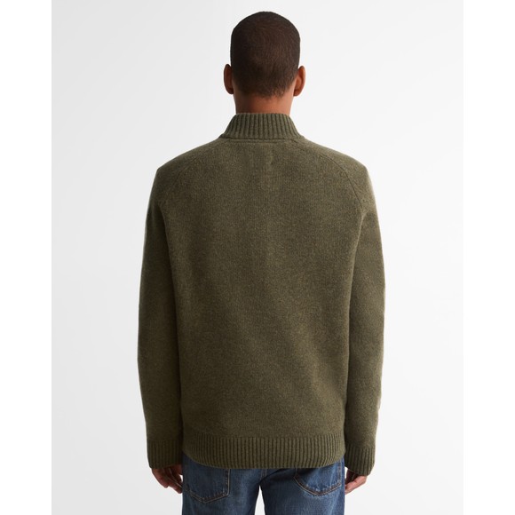 Barbour Lifestyle Mens Green Newtown Half Zip Jumper #4