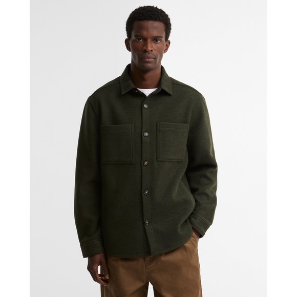 Barbour Lifestyle Mens Green Marltown Wool Blend Overshirt #3