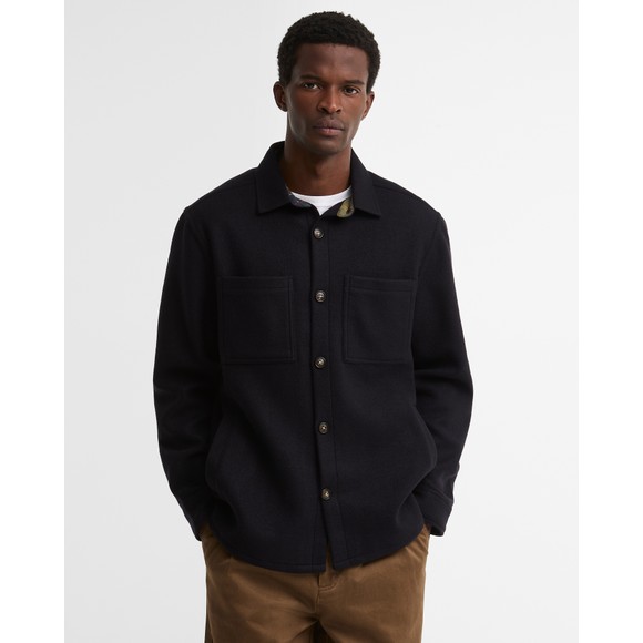 Barbour Lifestyle Mens Blue Marltown Wool Blend Overshirt #3