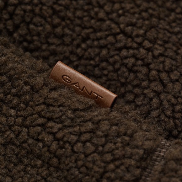 Gant Mens Brown Fleece Jacket main image