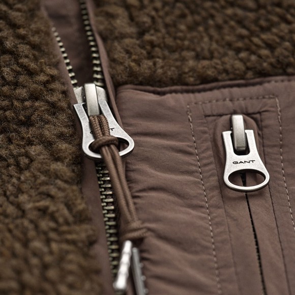 Gant Mens Brown Fleece Jacket