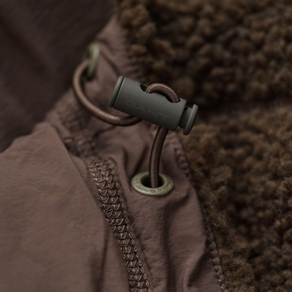 Gant Mens Brown Fleece Jacket main image