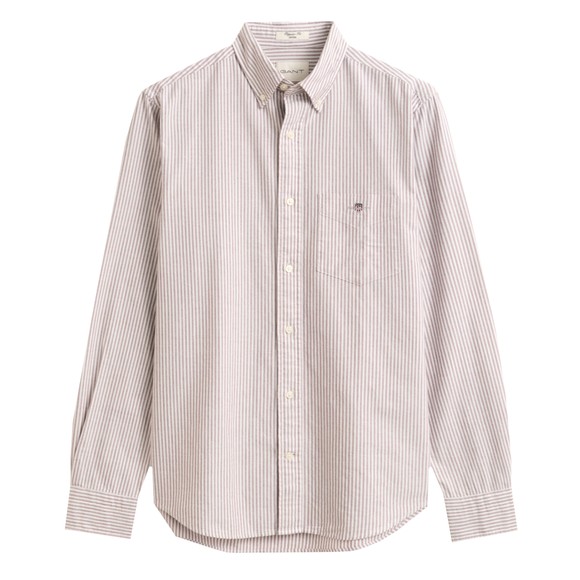 Gant Mens Red Classic Oxford Stripe Shirt