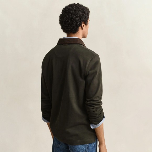 Gant Mens Green Cord Collar Rugger main image