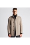 Remus Mens Beige Jonah Overcoat