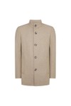 Remus Mens Beige Jonah Overcoat