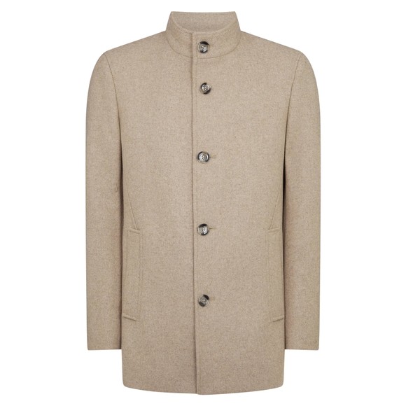 Remus Mens Beige Jonah Overcoat main image