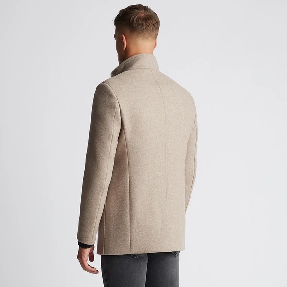 Remus Mens Beige Jonah Overcoat main image