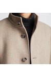 Remus Mens Beige Jonah Overcoat