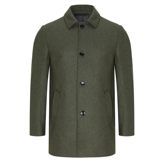 Daniel Grahame Mens Green Bales Overcoat
