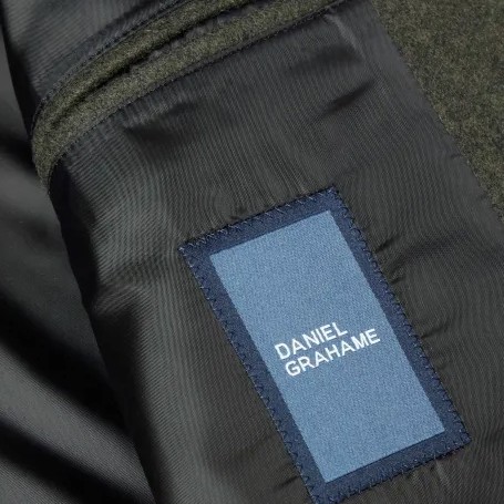 Daniel Grahame Mens Green Bales Overcoat main image