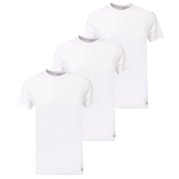 Calvin Klein Mens White 3 Pack Classic T-Shirt