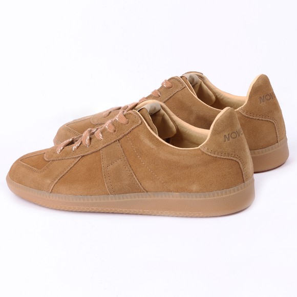 Novesta Mens Beige Gat All-Suede Trainer #3