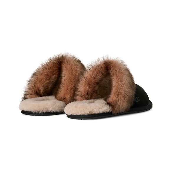 Ugg Womens Black Scuffette Nubuck Slipper  #3