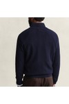 Gant Mens Blue Herringbone Texture Quarter Zip Jumper