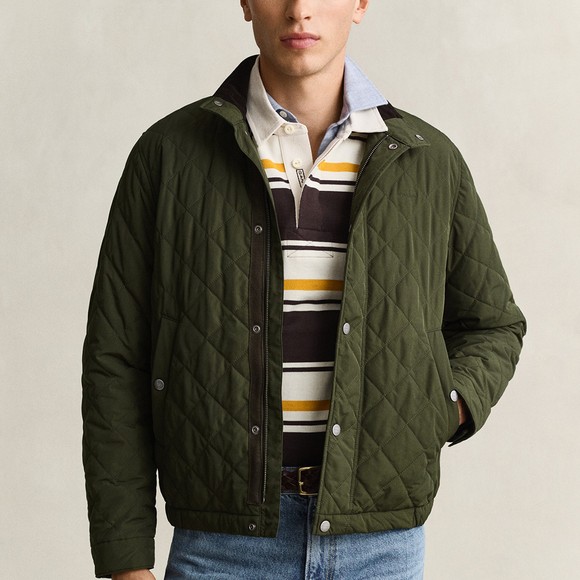 Gant Mens Green Classic Quilted Jacket