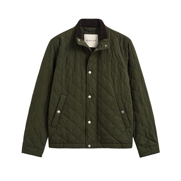 Gant Mens Green Classic Quilted Jacket