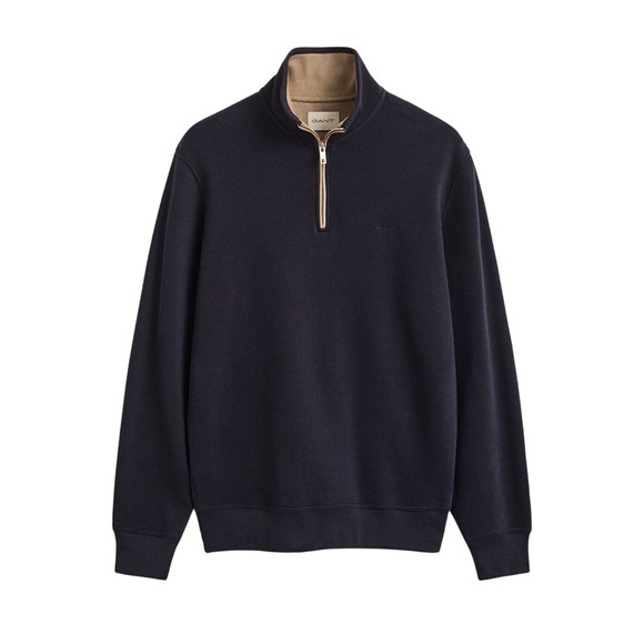 Gant Mens Blue Sacker 1/2 Zip Sweatshirt