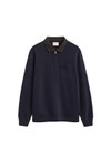 Gant Mens Blue Cord Collar Half Zip Rugger