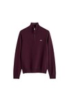 Gant Mens Purple Superfine Lambswool Half Zip Jumper