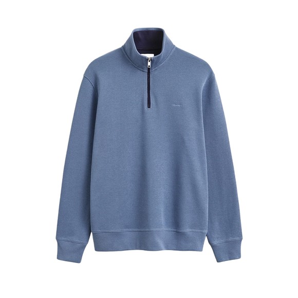 Gant Mens Blue Sacker 1/2 Zip Sweatshirt