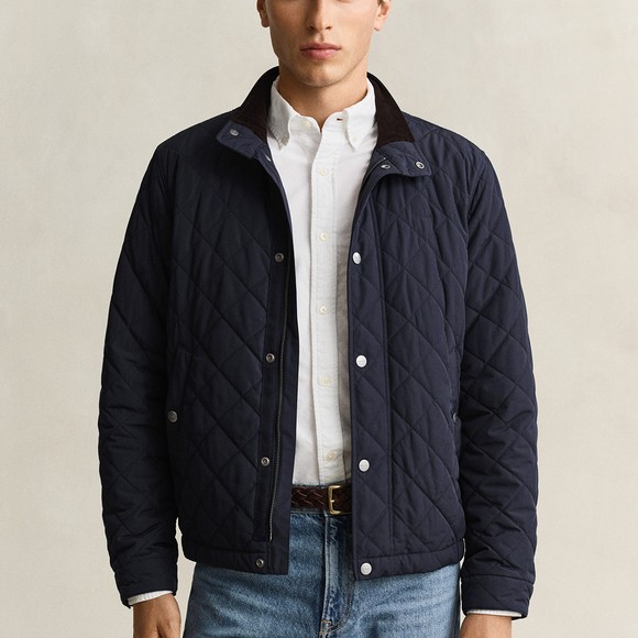 Gant Mens Blue Classic Quilted Jacket