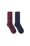 Gant Mens Red Tartan Socks 2 Pack Box