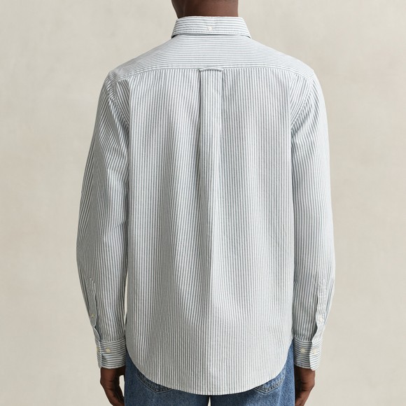 Gant Mens Green Classic Oxford Stripe Shirt main image