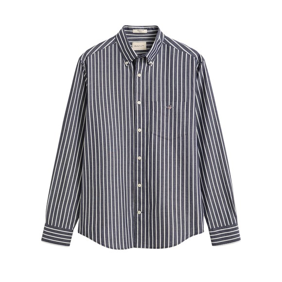 Gant Mens Blue Poplin Stripe Shirt