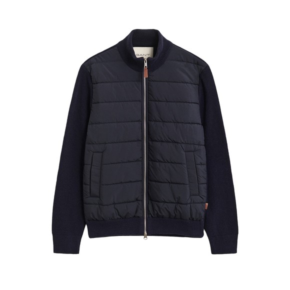 Gant Mens Blue Hybrid Zipped Cardigan