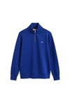 Gant Mens Blue Shield Quarter Zip Sweatshirt