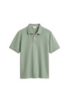 Gant Mens Green Contrast Pique Polo Shirt