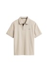 Gant Mens Beige Contrast Pique Polo Shirt