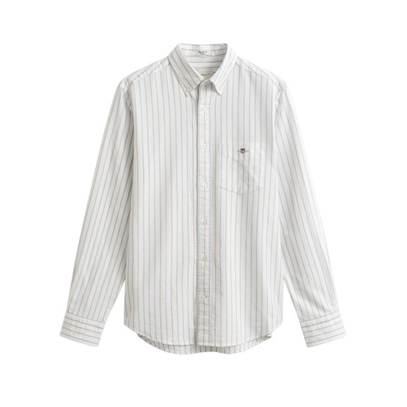 Gant Mens White Oxford Stripe Shirt