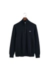 Gant Mens Blue Classic Cotton Half Zip Jumper