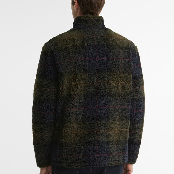 Barbour Lifestyle Mens Green Tartan Zip Through Fleece #4