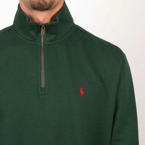 Polo Ralph Lauren Mens Green RL Fleece 1/4 Zip Sweatshirt #3
