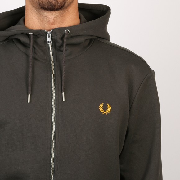 Fred Perry Mens Grey Hooded Zip Through Sweatshirt #3