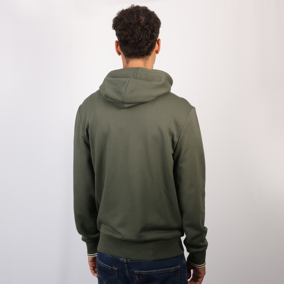 Fred Perry Mens Green Hooded Zip Through Sweatshirt #4