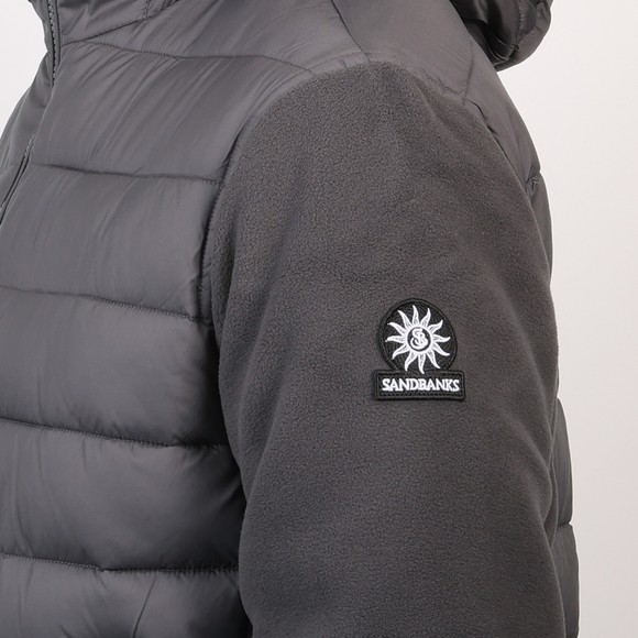 Sandbanks Mens Grey Outlander Hybrid Puffer Jacket #3