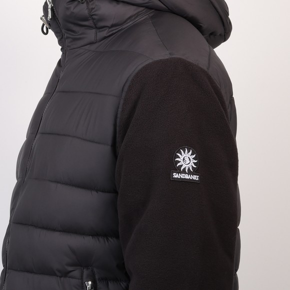 Sandbanks Mens Black Outlander Hybrid Puffer Jacket #3