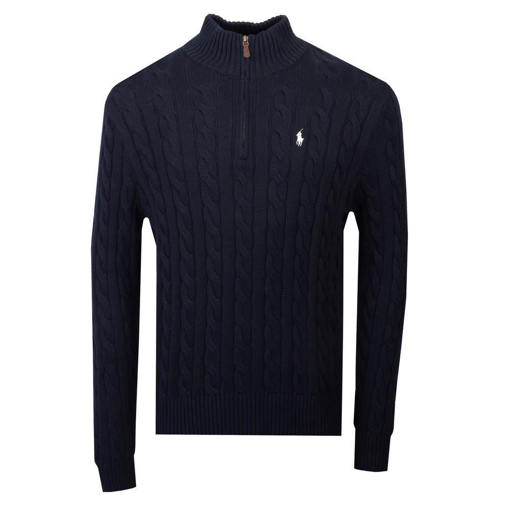 Cable Knit Half Zip Jumper