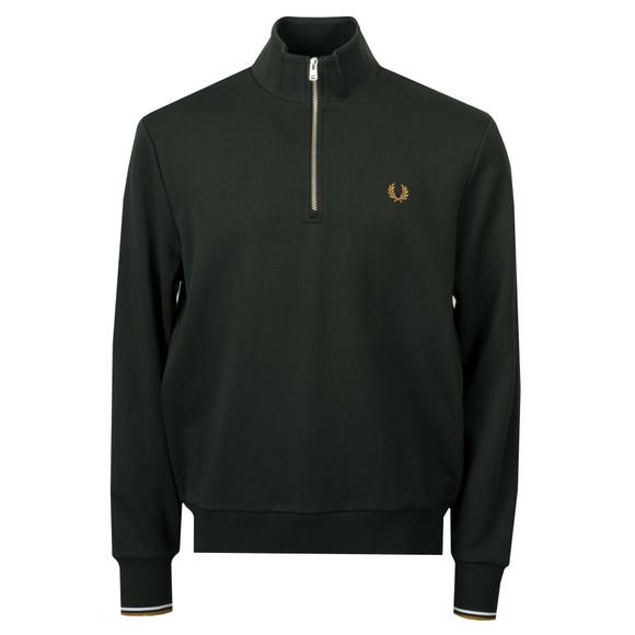 Fred Perry Mens Green 1/2 Zip Sweatshirt #1