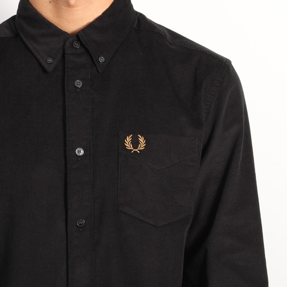 Fred Perry Mens Black Needle Cord Shirt #3