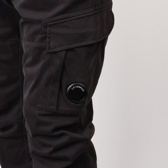 C.P. Company Mens Black Stretch Sateen Ergonomic Cargo Pants #3